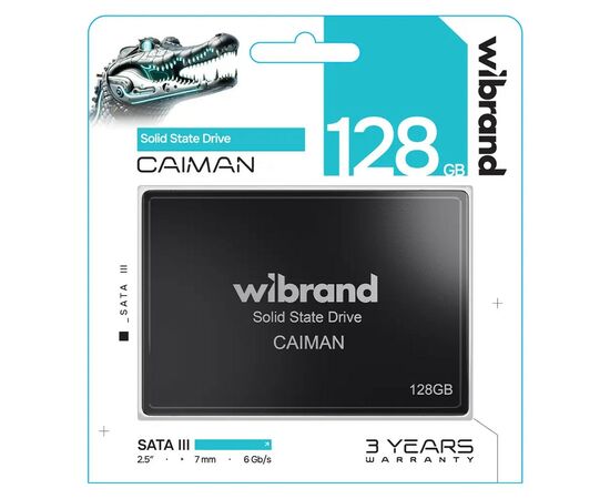 Накопитель SSD 2.5" 128GB Caiman Wibrand (WI2.5SSD/CA128GBST), изображение 2 Накопитель SSD 2.5" 128GB Caiman Wibrand (WI2.5SSD/CA128GBST), изображение 2