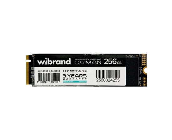 Накопитель SSD M.2 2280 256GB Caiman Wibrand (WIM.2SSD/CA256GB), изображение 2 Накопитель SSD M.2 2280 256GB Caiman Wibrand (WIM.2SSD/CA256GB), изображение 2