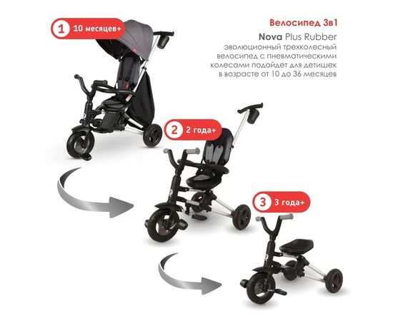 Детский велосипед QPlay Nova+ Rubber Floral Pink складаний триколісний (S700-13Nova+FloralPink), изображение 11 Детский велосипед QPlay Nova+ Rubber Floral Pink складаний триколісний (S700-13Nova+FloralPink), изображение 11