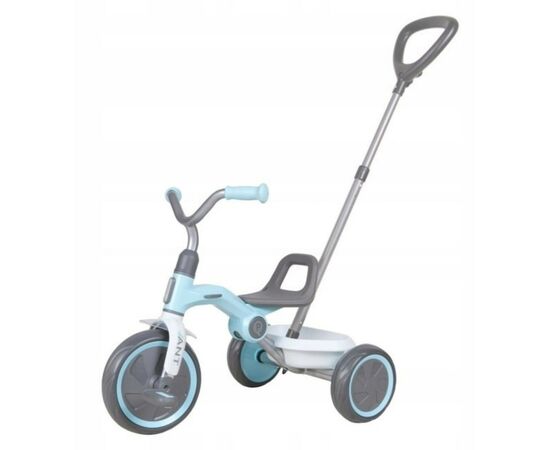Детский велосипед QPlay Ant+ LightBlue сложен с родительской ручкой (T190-2Ant+LightBlue)