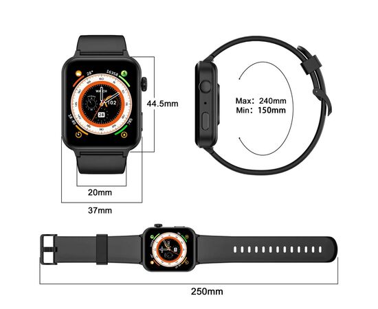 Смарт-часы Blackview R30 Pro Black, изображение 7 Смарт-часы Blackview R30 Pro Black, изображение 7