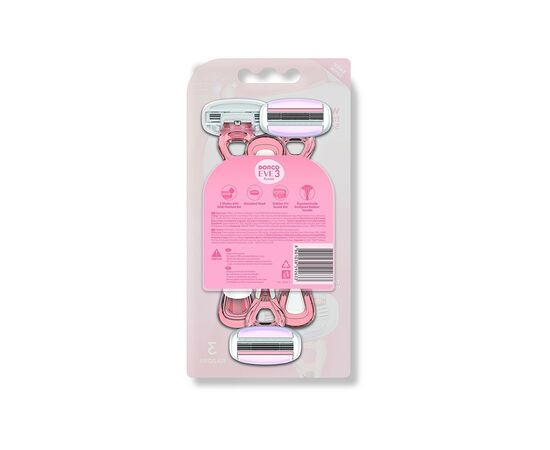 Бритва Dorco Eve 3 Portable Одноразовая Для женщин 3 шт. (8801038592633), изображение 2 Бритва Dorco Eve 3 Portable Одноразовая Для женщин 3 шт. (8801038592633), изображение 2