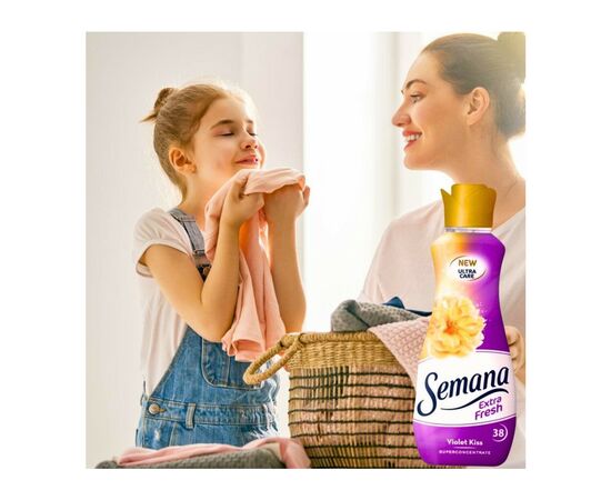 Кондиционер для белья Semana Extra Fresh Violet Kiss 1450 мл (3800024047534), изображение 2 Кондиционер для белья Semana Extra Fresh Violet Kiss 1450 мл (3800024047534), изображение 2