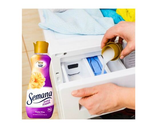Кондиционер для белья Semana Extra Fresh Violet Kiss 1450 мл (3800024047534), изображение 3 Кондиционер для белья Semana Extra Fresh Violet Kiss 1450 мл (3800024047534), изображение 3