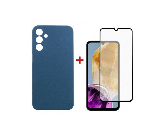 Чехол для мобильного телефона Dengos Samsung Galaxy M15 5G + Glass Blue (DG-KM-89)