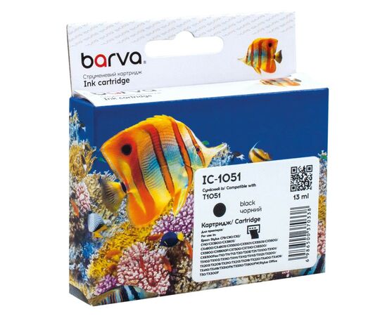 Картридж Barva Epson T0731/T1051 (C13T10514A10) 490ст, black (IC-1051)