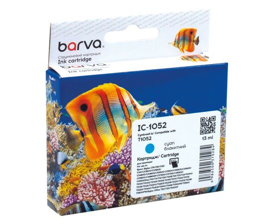 Картридж Barva Epson T0732/T1052 (C13T10524A10) 360ст, cyan (IC-1052)