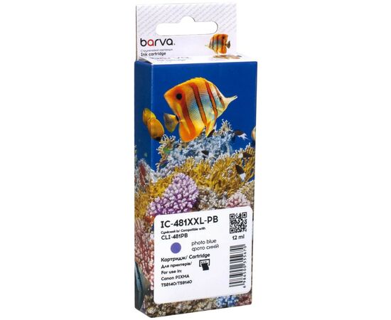 Картридж Barva Canon CLI-481PB XXL (1994C001AA) 9140 ст, light blue (IC-481XXL-PB)