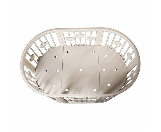 Кроватка Ingvart SMART BED ROUND с сердечками молочный (1349001), изображение 2 Кроватка Ingvart SMART BED ROUND с сердечками молочный (1349001), изображение 2