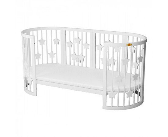 Кроватка Ingvart SMART BED ROUND со звездочками белый (1359003), изображение 3 Кроватка Ingvart SMART BED ROUND со звездочками белый (1359003), изображение 3
