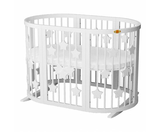 Ліжечко Ingvart SMART BED ROUND із зірочками білий (1359003)