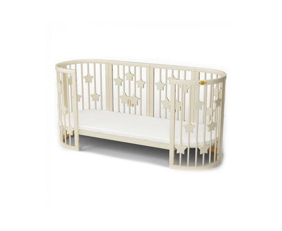 Кроватка Ingvart SMART BED ROUND со звездочками молочный (1359001), изображение 3 Кроватка Ingvart SMART BED ROUND со звездочками молочный (1359001), изображение 3