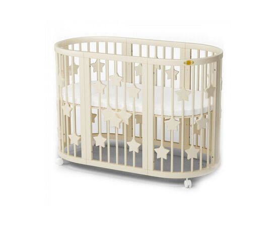 Кроватка Ingvart SMART BED ROUND со звездочками молочный (1359001)
