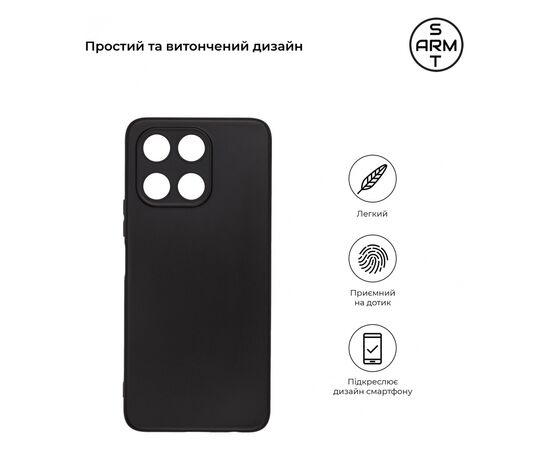Чехол для мобильного телефона Armorstandart Matte Slim Fit Honor X6a Camera cover Black (ARM71060), изображение 3 Чехол для мобильного телефона Armorstandart Matte Slim Fit Honor X6a Camera cover Black (ARM71060), изображение 3