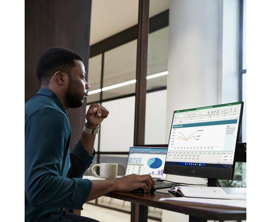 Компьютер HP ProOne 440 G9 AiO / i5-12400T, 8, F256GB+1Tb, WiFi, кл+м (6D379EA), изображение 8 Компьютер HP ProOne 440 G9 AiO / i5-12400T, 8, F256GB+1Tb, WiFi, кл+м (6D379EA), изображение 8