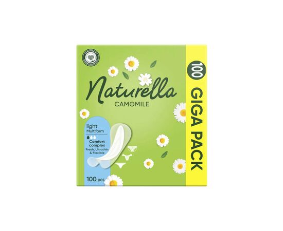 Ежедневные прокладки Naturella Сamomile Light 100 шт (8001090603760), изображение 2 Ежедневные прокладки Naturella Сamomile Light 100 шт (8001090603760), изображение 2