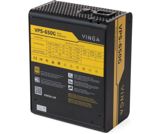 Блок питания Vinga 650W (VPS-650G), изображение 8 Блок питания Vinga 650W (VPS-650G), изображение 8
