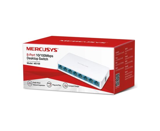 Коммутатор сетевой Mercusys MS108, изображение 2 Коммутатор сетевой Mercusys MS108, изображение 2