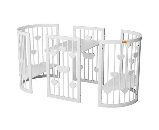 Кроватка Ingvart SMART BED ROUND с сердечками белый (1349003), изображение 4 Кроватка Ingvart SMART BED ROUND с сердечками белый (1349003), изображение 4