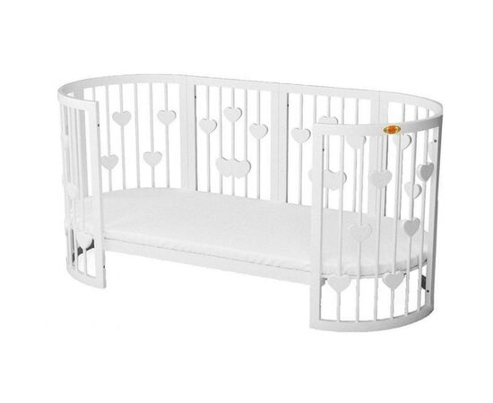 Кроватка Ingvart SMART BED ROUND с сердечками белый (1349003), изображение 5 Кроватка Ingvart SMART BED ROUND с сердечками белый (1349003), изображение 5