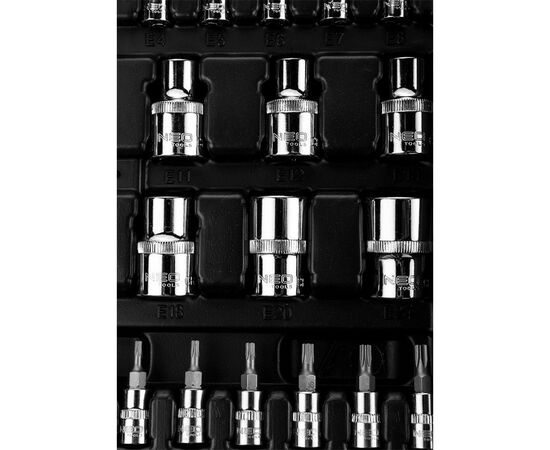 Набор инструментов Neo Tools 110шт, 1/2", 1/4", CrV, кейс (10-066), изображение 7 Набор инструментов Neo Tools 110шт, 1/2", 1/4", CrV, кейс (10-066), изображение 7