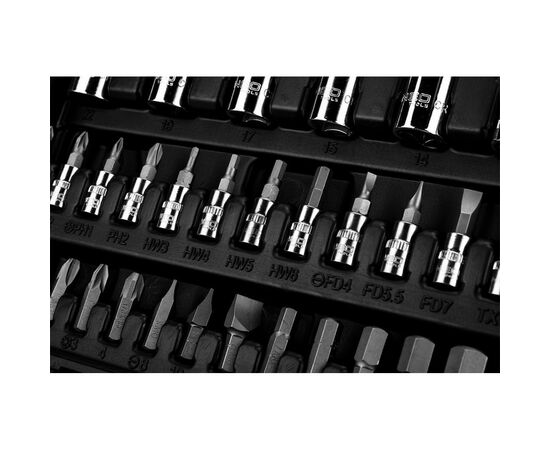 Набор инструментов Neo Tools 110шт, 1/2", 1/4", CrV, кейс (10-066), изображение 8 Набор инструментов Neo Tools 110шт, 1/2", 1/4", CrV, кейс (10-066), изображение 8