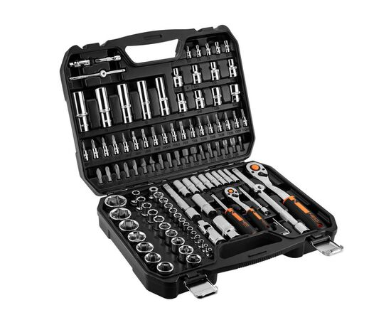 Набор инструментов Neo Tools 110шт, 1/2", 1/4", CrV, кейс (10-066)