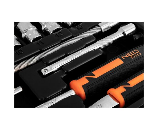 Набор инструментов Neo Tools 46шт, 1/4", CrV, кейс (10-004), изображение 7