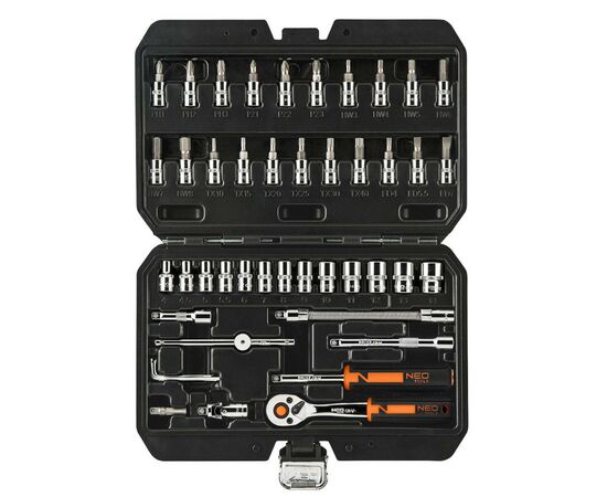 Набор инструментов Neo Tools 46шт, 1/4", CrV, кейс (10-004), изображение 8