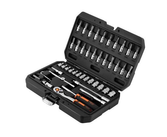 Набор инструментов Neo Tools 46шт, 1/4", CrV, кейс (10-004), изображение 9