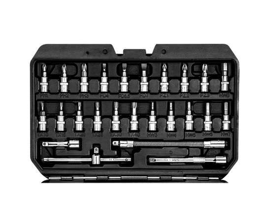 Набор инструментов Neo Tools 73шт, 1/2", 1/4", CrV, кейс (10-054), изображение 4 Набор инструментов Neo Tools 73шт, 1/2", 1/4", CrV, кейс (10-054), изображение 4