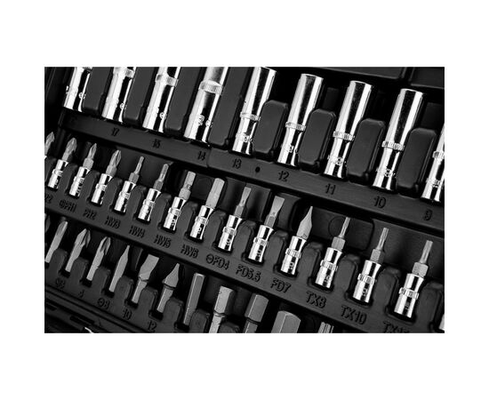 Набор инструментов Neo Tools 94шт, 1/2", 1/4", CrV, кейс (10-062), изображение 3 Набор инструментов Neo Tools 94шт, 1/2", 1/4", CrV, кейс (10-062), изображение 3