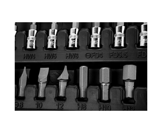 Набор инструментов Neo Tools 94шт, 1/2", 1/4", CrV, кейс (10-062), изображение 4 Набор инструментов Neo Tools 94шт, 1/2", 1/4", CrV, кейс (10-062), изображение 4