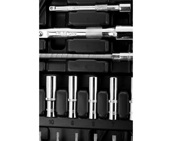 Набор инструментов Neo Tools 94шт, 1/2", 1/4", CrV, кейс (10-062), изображение 5 Набор инструментов Neo Tools 94шт, 1/2", 1/4", CrV, кейс (10-062), изображение 5