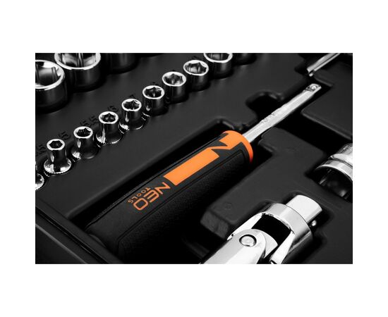 Набор инструментов Neo Tools 94шт, 1/2", 1/4", CrV, кейс (10-062), изображение 6 Набор инструментов Neo Tools 94шт, 1/2", 1/4", CrV, кейс (10-062), изображение 6