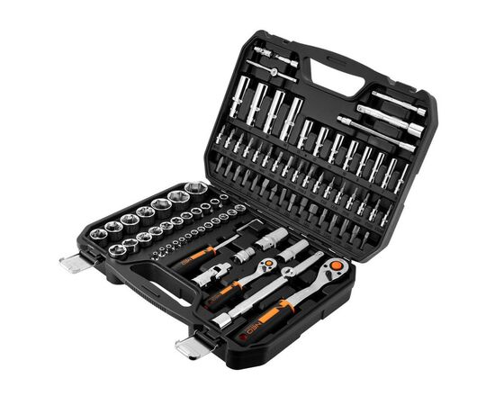 Набор инструментов Neo Tools 94шт, 1/2", 1/4", CrV, кейс (10-062), изображение 7 Набор инструментов Neo Tools 94шт, 1/2", 1/4", CrV, кейс (10-062), изображение 7