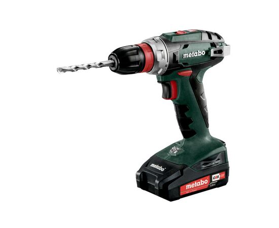 Шуруповерт Metabo BS 18 QUICK 18В, 2х2Ah, 24·48Нм, 0-450·0-1600об/хв, 1.4кг (602217500)