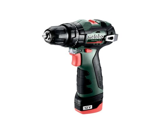 Шуруповерт Metabo PowerMaxx SB BL 12В, 2х2Ah, 20·38Нм, 0-400·0-1500об/хв (601784500)