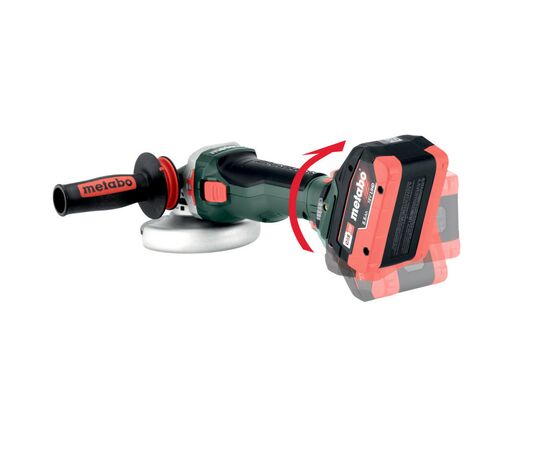 Шлифовальная машина Metabo WVB 18 LTX BL 15-125 Quick 125мм, 18В, 2500-10000об/мин, 2кг (без АКБ и ЗУ) (601731850), изображение 2 Шлифовальная машина Metabo WVB 18 LTX BL 15-125 Quick 125мм, 18В, 2500-10000об/мин, 2кг (без АКБ и ЗУ) (601731850), изображение 2
