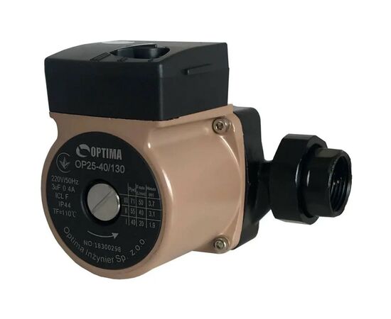 Циркуляційний насос Optima OP25-40-130, G 1 1/4", 10 бар, 130мм, 71Вт, 230В (8365), зображення 5 Циркуляційний насос Optima OP25-40-130, G 1 1/4", 10 бар, 130мм, 71Вт, 230В (8365), зображення 5