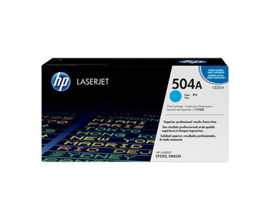 Картридж HP CLJ  504A cyan /CM3530/ CP3525 series (CE251A)