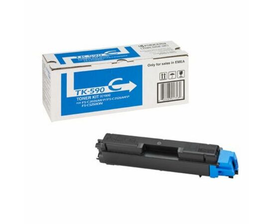 Тонер-картридж Kyocera TK-590C cyan (FS-C2026/2126/5250) (1T02KVCNL0)