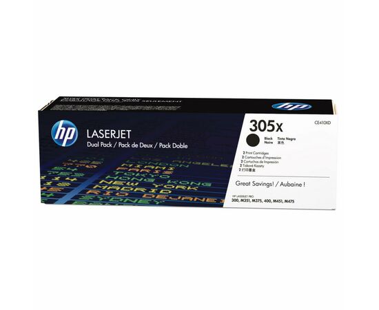Картридж HP CLJ  305X black max Dual Pack (CE410XD)