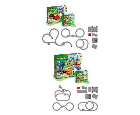 Конструктор LEGO DUPLO Town Рейки 23 деталі (10882), зображення 3 Конструктор LEGO DUPLO Town Рейки 23 деталі (10882), зображення 3