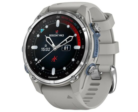 Смарт-годинник Garmin Descent Mk3, 43mm, Passvtd Steel/Fog Gry, Dive Computer, GPS дайвінг комп'ютер (010-02753-04)