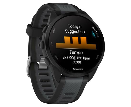 Смарт-часы Garmin Forerunner 165 Music, Black/Slate Grey, GPS (010-02863-30), изображение 3 Смарт-часы Garmin Forerunner 165 Music, Black/Slate Grey, GPS (010-02863-30), изображение 3