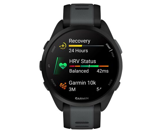 Смарт-часы Garmin Forerunner 165 Music, Black/Slate Grey, GPS (010-02863-30), изображение 8 Смарт-часы Garmin Forerunner 165 Music, Black/Slate Grey, GPS (010-02863-30), изображение 8