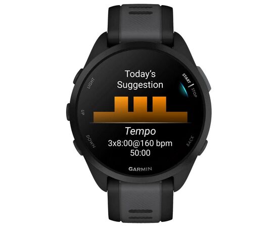 Смарт-часы Garmin Forerunner 165 Music, Black/Slate Grey, GPS (010-02863-30), изображение 9 Смарт-часы Garmin Forerunner 165 Music, Black/Slate Grey, GPS (010-02863-30), изображение 9