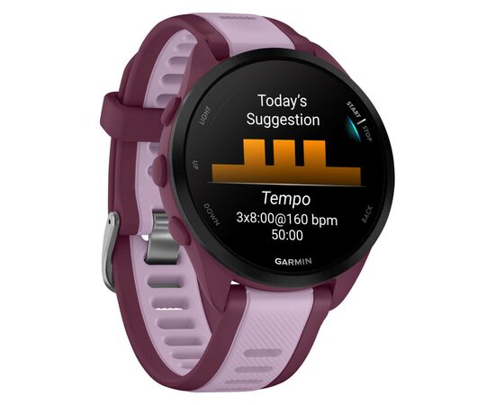 Смарт-годинник Garmin Forerunner 165 Music, GPS, WiFi, Berry/Lilac, GPS (010-02863-33), зображення 3