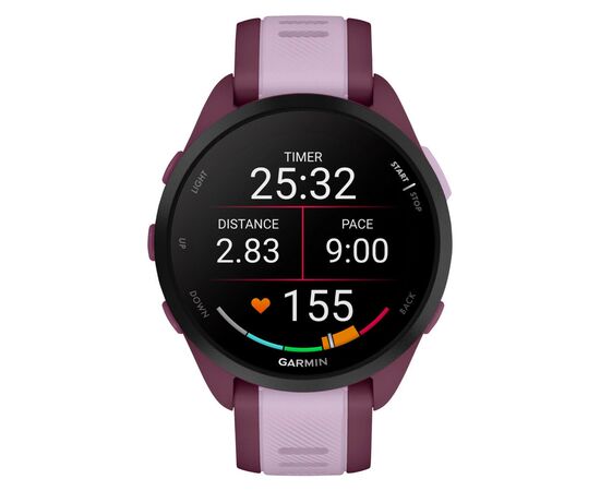 Смарт-годинник Garmin Forerunner 165 Music, GPS, WiFi, Berry/Lilac, GPS (010-02863-33), зображення 8